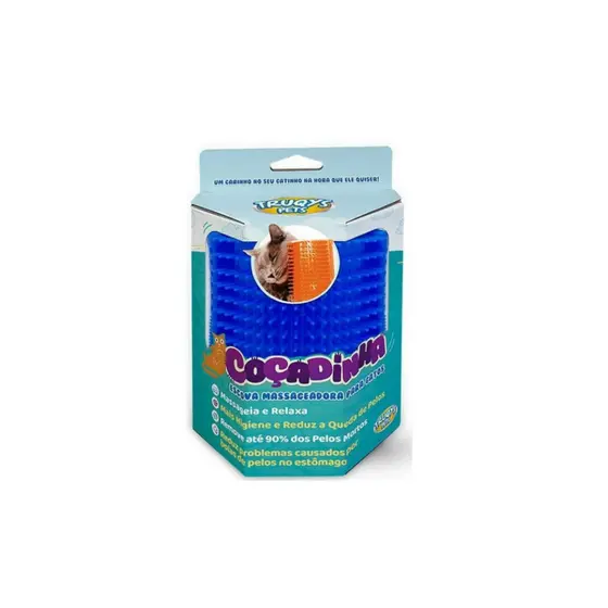 Brinquedo para Gato Coçadinha Azul Truqys Escova Massageadora