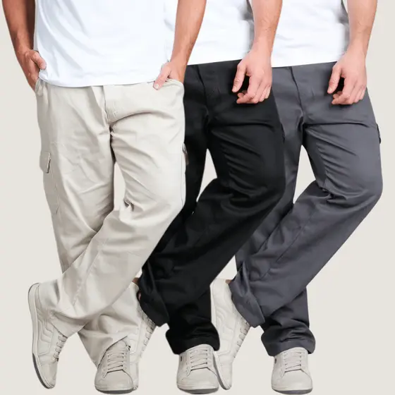 Calça Cargo Sarja Masculina Calca Masculino Tatica + Cores