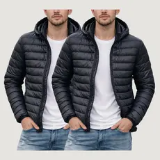 Kit 2 Jaquetas Masculina Bombojaco Puffer Impermeável Capuz