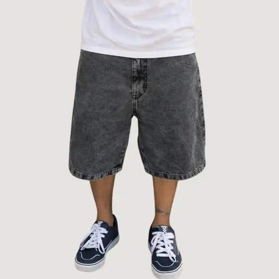 Bermuda Baggy Jeans Masculina Balão Streetwear Oversized
