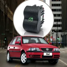 Botão Interruptor Vidro Elétrico Simples Gol Bola G2 Parati G2 Gol City G3 Saveiro G2 5 Pinos