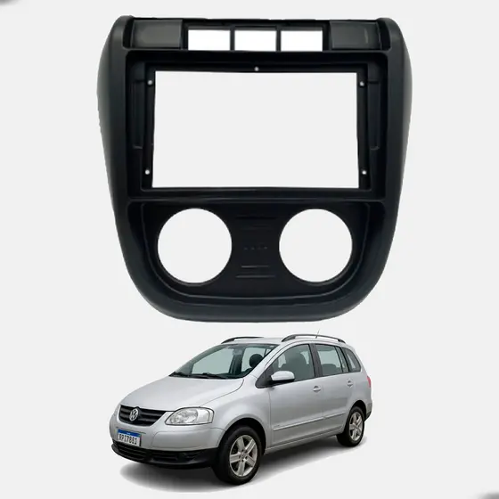 Moldura De Painel 2DIN Multimidia Dvd Volkswagen Spacefox 2006 Até 2010