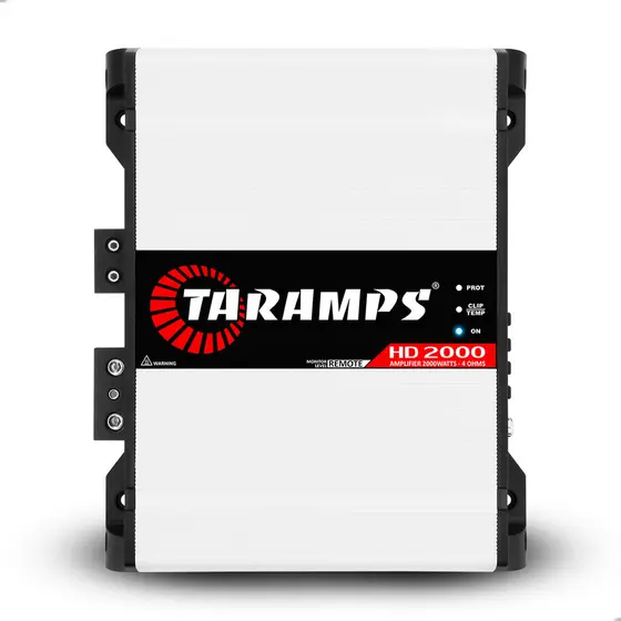 Taramps HD2000 2000W RMS 1 Canal 4 Ohms Classe D com LEDs On/Clip/Proteção e Acessório Monitor de Led M1