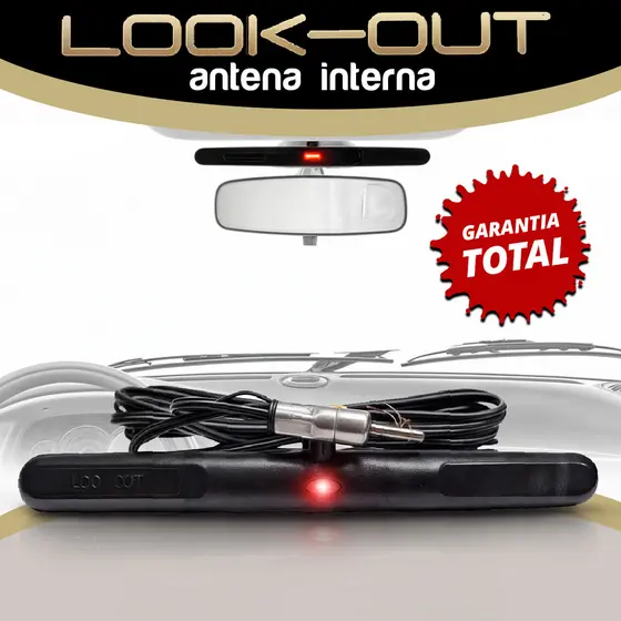 Antena Interna Rádio AM FM Universal Para Todos os Carros Redução de Ruído Para-Brisa Look Out