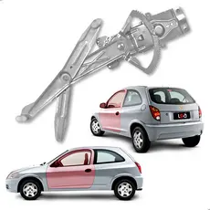 Máquina Vidro Chevrolet Celta 2000-2016 2 Portas Esquerdo Durável Sem Motor com Encaixe Mabuchi e Garantia 3 Meses