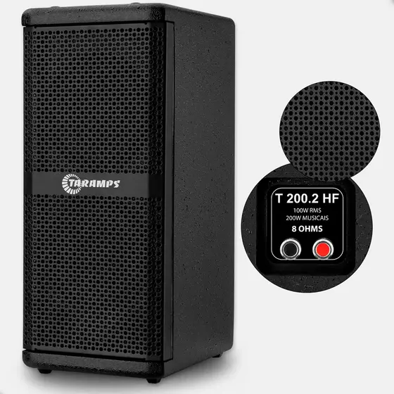 Caixa Acústica de 2 Auto-Falante de 4" Taramps T 200.2 HF 200W 8 Ohms Desempenho Acústico