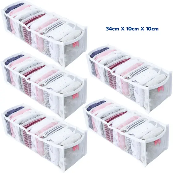 Kit 5 Colmeia Organizadora P para Calcinha Cueca Meia Roupas Intimas Body Rn de Gaveta Cômoda