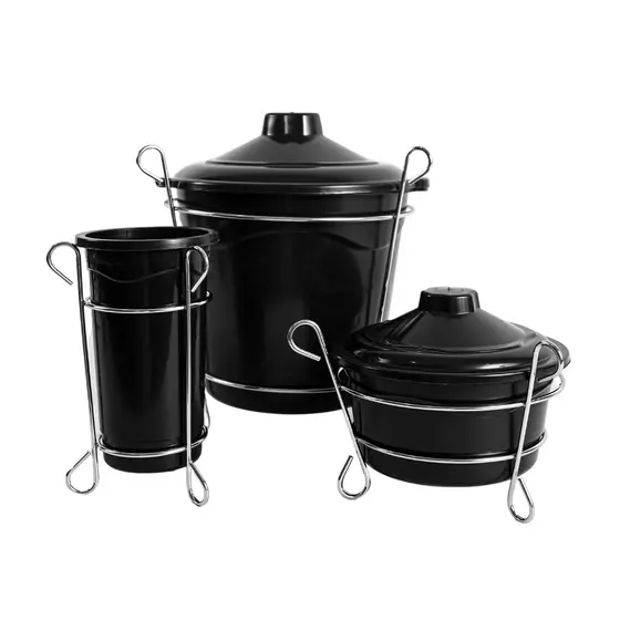 Conjunto para Pia com 3 Peças + Suporte Porta Detergente Porta Bucha e Lixeira