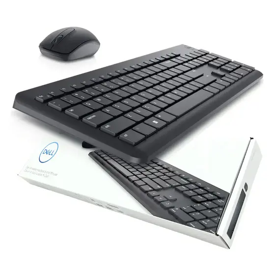 Kit Teclado Mouse Dell Sem Fio Km3322w Wireless Abnt2 Br Pt Mouse Preto Teclado PretoKit Teclado Mouse Dell Sem Fio Km33