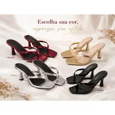 ✨Tamanco Feminino Glam Chic Luxo – Salto 7 cm