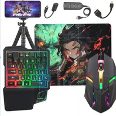 Kit Mobilador Para Celular Completo Varios Modelos Teclado + Mouse Gamer + Mouse Pad + Hub + Tripe