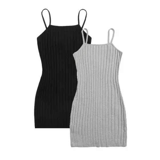 Vestido Mini Curto Canelado Modela o corpo Alcinha Super Promoção