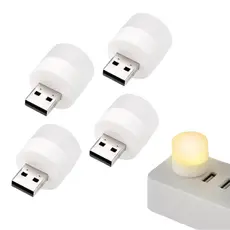 1 Mini Luminária Abajur Lâmpada USB Portátil Ideal Para Leitura Noturna Notebook Powerbank