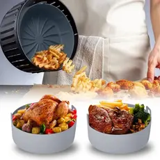 Forma Silicone Grossa Air Fryer Assadeira Fritadeira Lavável