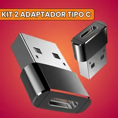 Kit 2 Adaptador Plug Usb Tipo C Para Usb 3.0 Macho Dados Otg