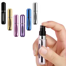 Kit 3 Unidades Porta Perfume Recarregável Portátil Spray 5ml Bolsa Necessaire Viagem