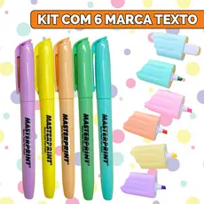 Kit Marca Texto Neon Pastel Marcador De Textos Mini Kawaii - Escolha Seu Kit