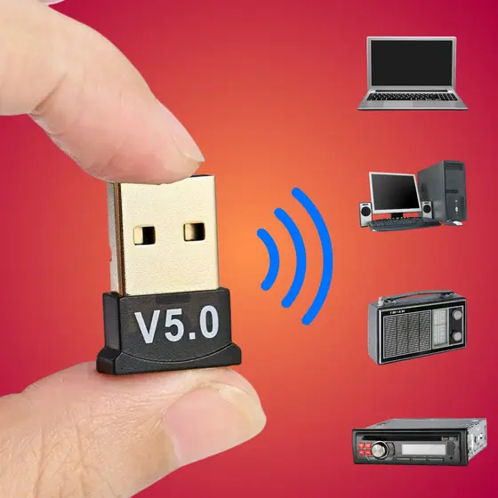 Adaptador E Receptor USB Bluetooth 5.0 Plug Usb Transmissor De Áudio Para Notebook