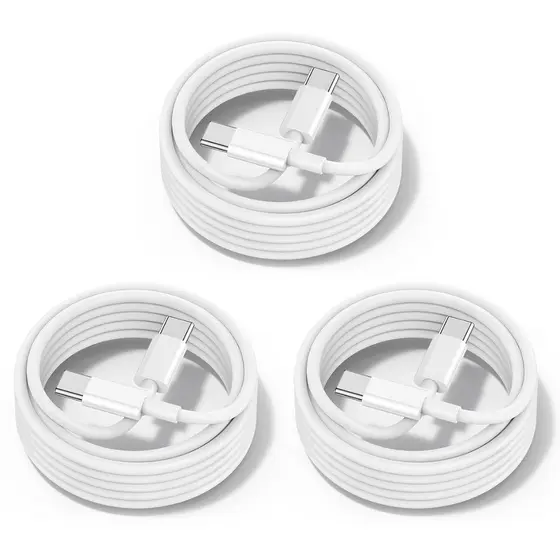 Kit 3 Unidades Cabo USB C Duas Pontas para Carregamento e Dados Rápido e Durável