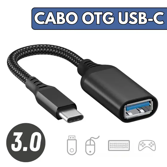 Cabo Adaptador Otg 3.0 Tipo C Pendrive Para Celular Tablet Usb Fêmea - Escolha Seu Kit