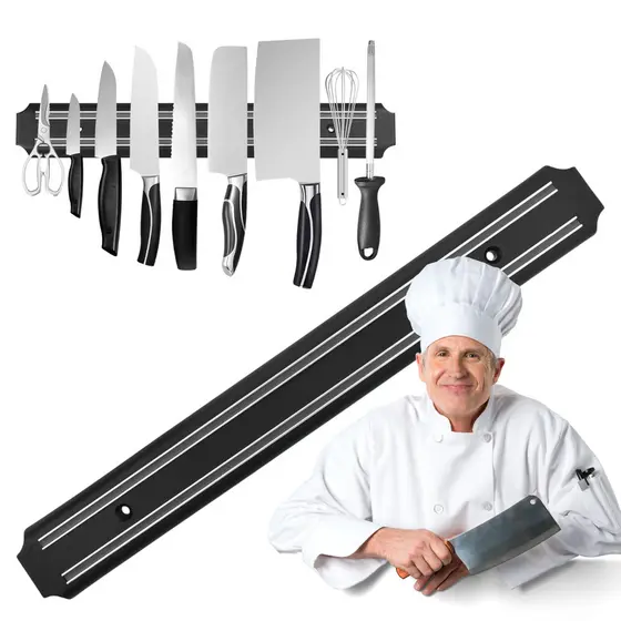 Barra Magnética Imã Para Facas E Ferramentas 33cm Cozinha Churrasqueira