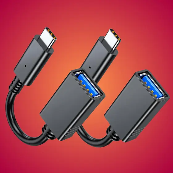 Kit 2 Cabo Adaptador Otg 3.0 Tipo C Pendrive Para Celular Tablet Usb Fêmea