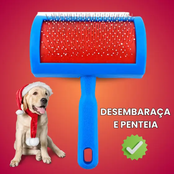 Escova Rasqueadeira Tira Pelos Cachorro Cães Pet