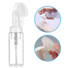 Frasco Pump Espumador Com Escova De Silicone Para Limpeza Facial Skin Care 100ml