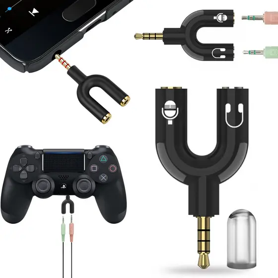 Adaptador Para Fone Splitter P3 X P2 Fone Microfone Headset Áudio