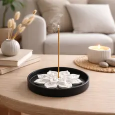 Incensário Lótus Zen Porta Incenso Decorativo Aromaterapia Relaxamento Energia Positiva Casa e Meditação