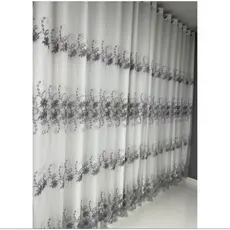 Cortina Para Sala Voil Bordado Com Forro de Microfibra Luxo 3,00lar x 2,80alt PROMOÇÃO