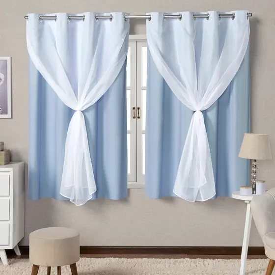 Cortina de Voil Blackout Voal 100% Corta Luz 2,20m x1,30m Promoção
