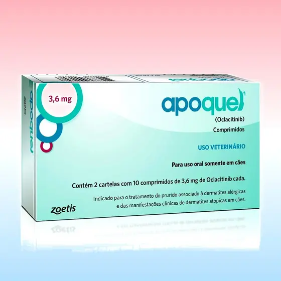 Anti-coceira Apoquel 3,6 MG 20 Comp. Cães Zoetis