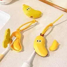 Capa Protetora para Escova de Dentes Divertido em Silicone | Porta Escova Higiênico com Tampa | Viagem e Uso Diário