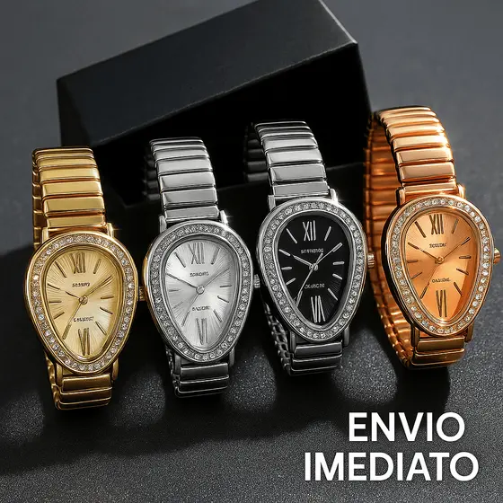 Relógio Feminino resistente a agua com Pulseira Elastica