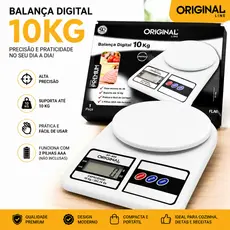 Balança de cozinha Digital eletrônica precisão Portátil para Cozinha Mercados e peso máximo 10kg