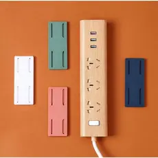 Kit 4 Peças Autoadesivos Plugue Para Parede Montagem Em Prateleira De Armazenamento De Tomada Escritório Cores Aleatória