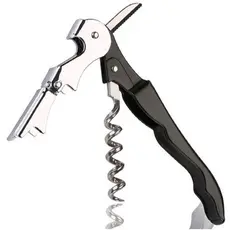 Abridor de Garrafas 12cm Simples Vinho Articulado Prático Metal Preto Saca Rolhas