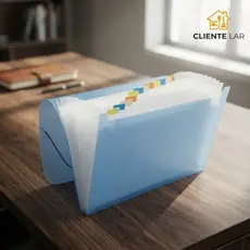 Pasta Com 12 Divisórias Arquivo E Documentos Grande Escritório Trabalho Organização Sanfonada Impermeável WL-2705