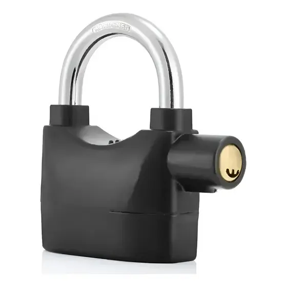 Cadeado Com Alarme Antifurto Para Moto e Carro Trava Grande