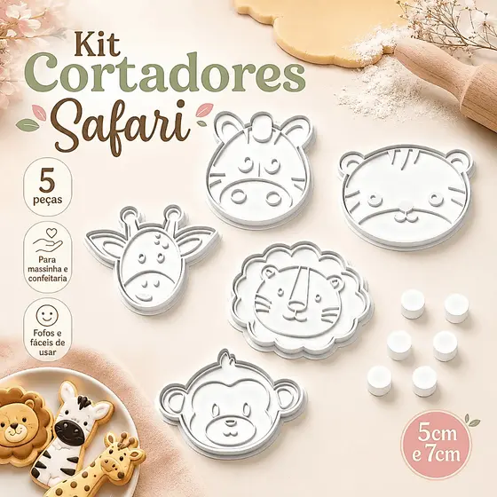 Kit de Massinha de Modelar Infantil Massinha de Modelar Infantil Kit Kit Pasta Americana e Cortadores Forma de Biscoito