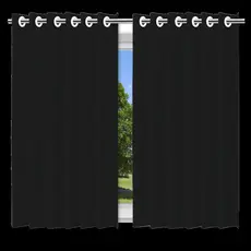 Cortina Blackout Preto com ilhos - 280x280cm