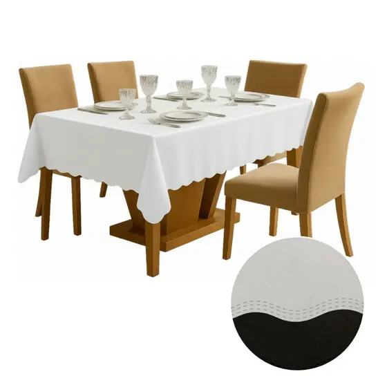 Toalha De Mesa Oxford Premium 400 Fios Acabamento Ultrassônico