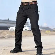 Calça Cargo Militar Masculino Preto Tatica Impermeável Ideal para Trilhas Longas e Esportes ao Ar Livre