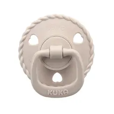 Chupeta Kuka Classic Bico Redondo Corações Tamanho 1 Bege