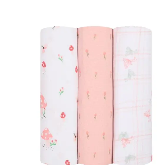 Cueiro Papi Flanelado Estampa Cogumelo - 3 Peças