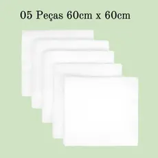 Kit Fralda Carícia Baby 100% Algodão – 5 Unidades (60x60cm)