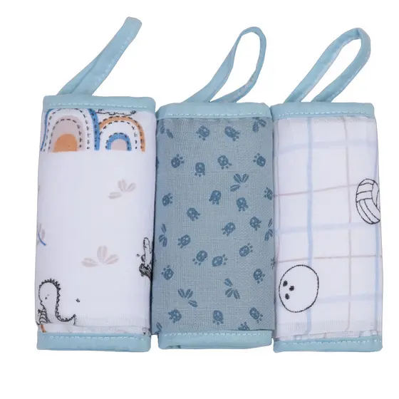 Kit Pano De Boca Papi Soft Estampado - 3 Peças