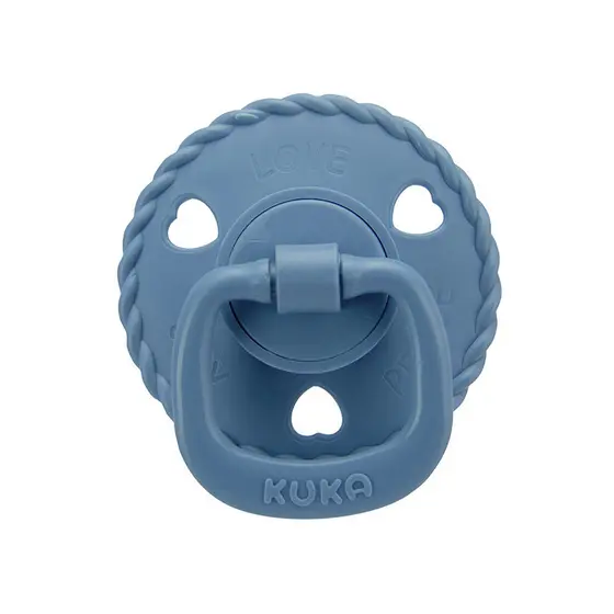Chupeta Kuka Classic Bico Redondo Corações Tamanho 2 Azul