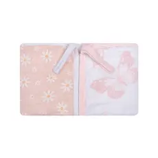 Pano De Boca Papi Com Prendedor Estampa Flores 2 Peças Soft